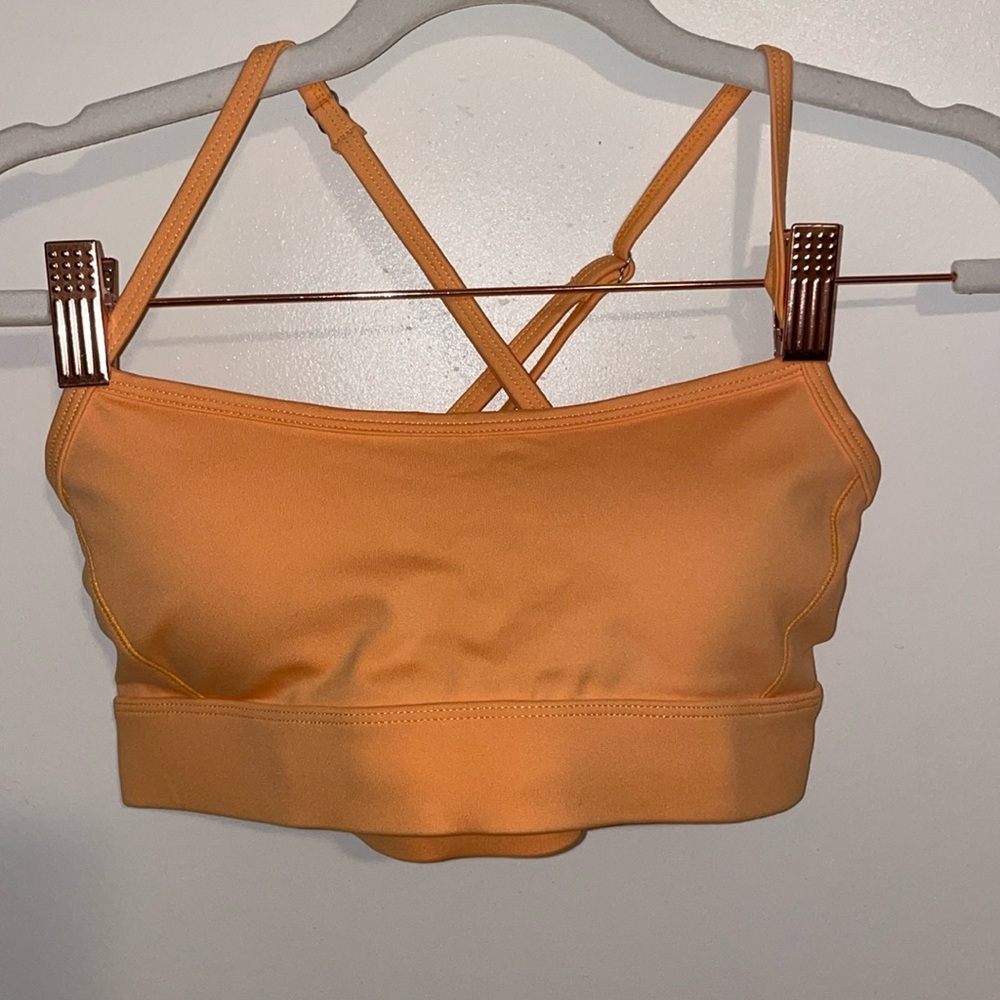 Source Unknown Orange Strappy Sports Bra